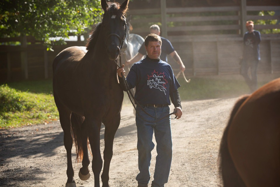Chad Bowen with a horse at OPS